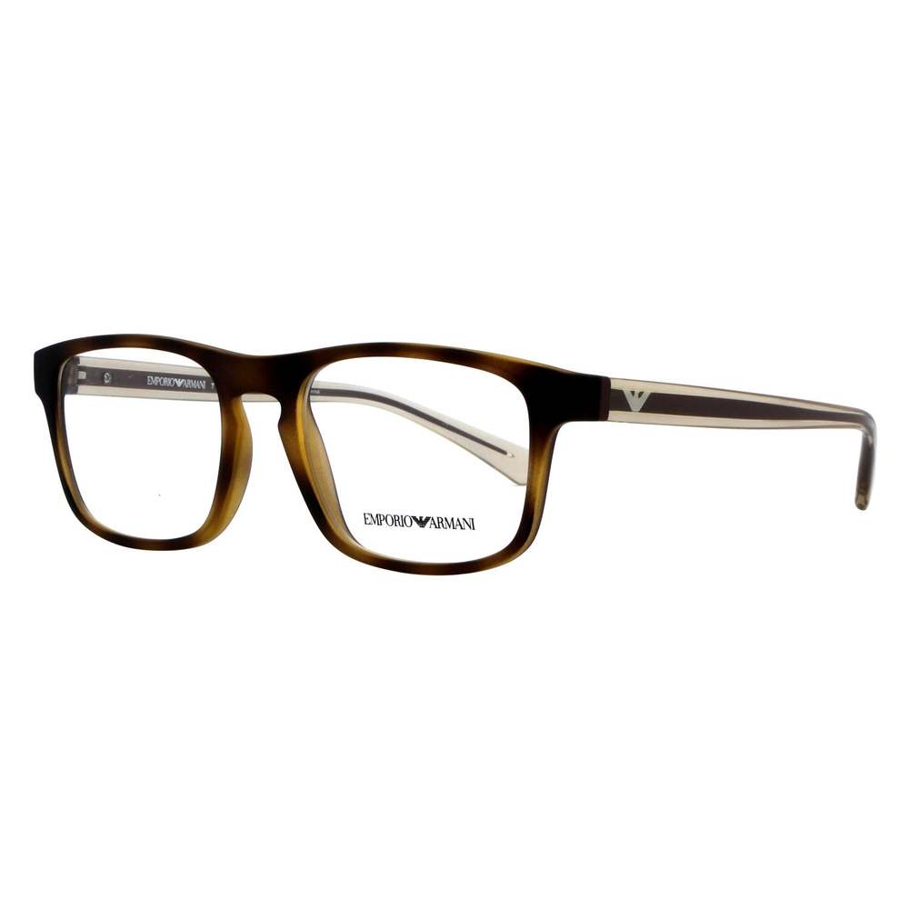 Emporio Armani Rectangular Eyeglasses EA3106 5089 Matte havana 53mm 3106